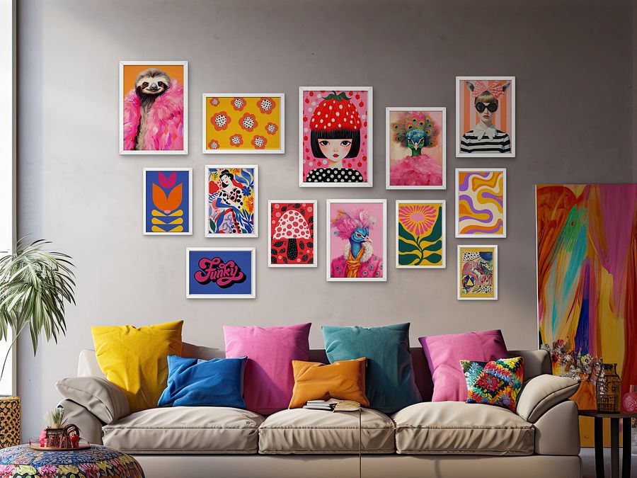 Eclectic Gallery Wall Set of 13 Surreal DIGITAL Prints product image (1)
