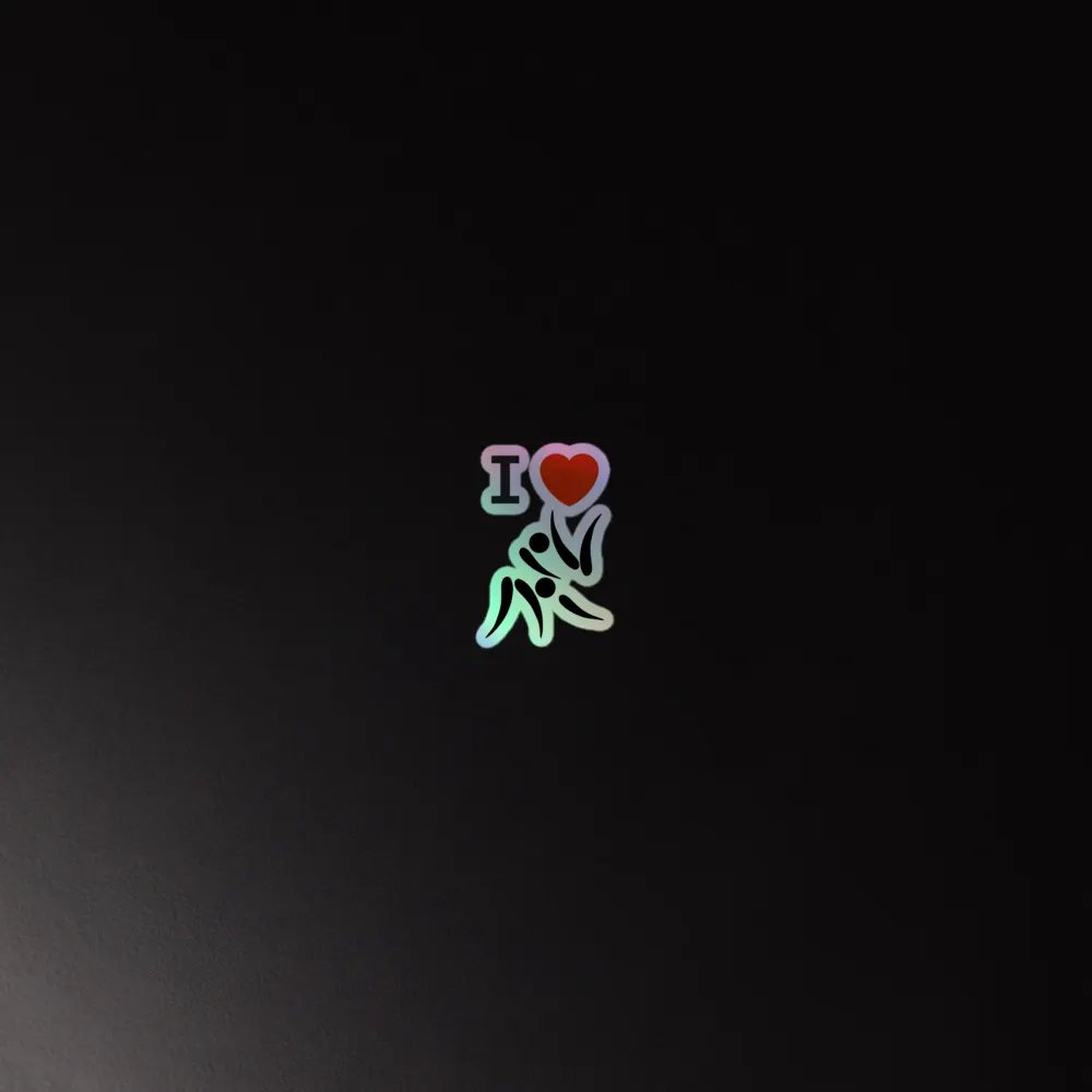 I Love Judo Holographic Sticker product image (4)