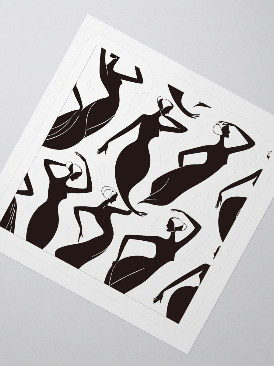 Abstract Female Silhouettes Kiss Cut Stickers product image (5)