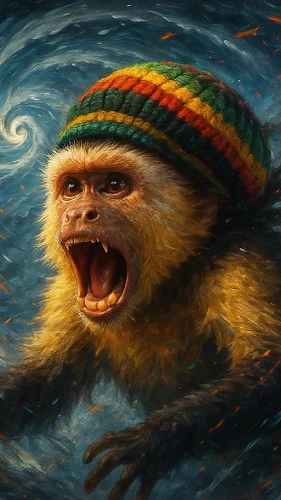 ESCAPING A HURRICANE IN JAMAICA🌪️ #hurricane #rasta #monkey #funny #ai #melissa