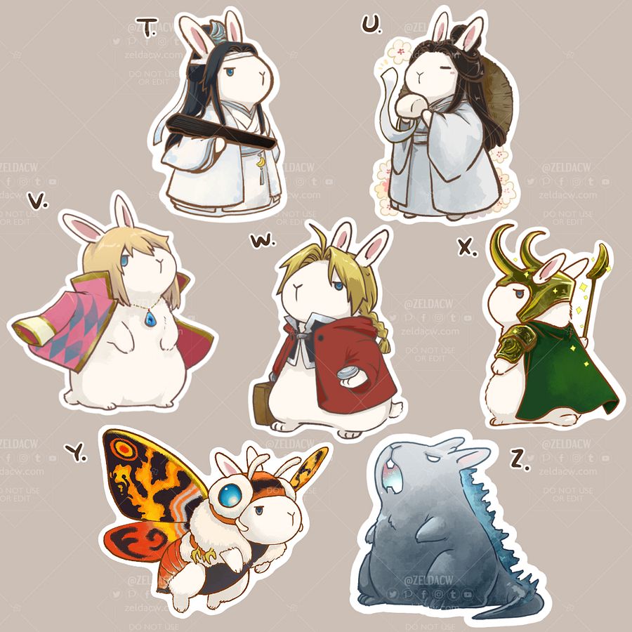 Bunny Boss Maru Cosplay Die-Cut Stickers product image (4)