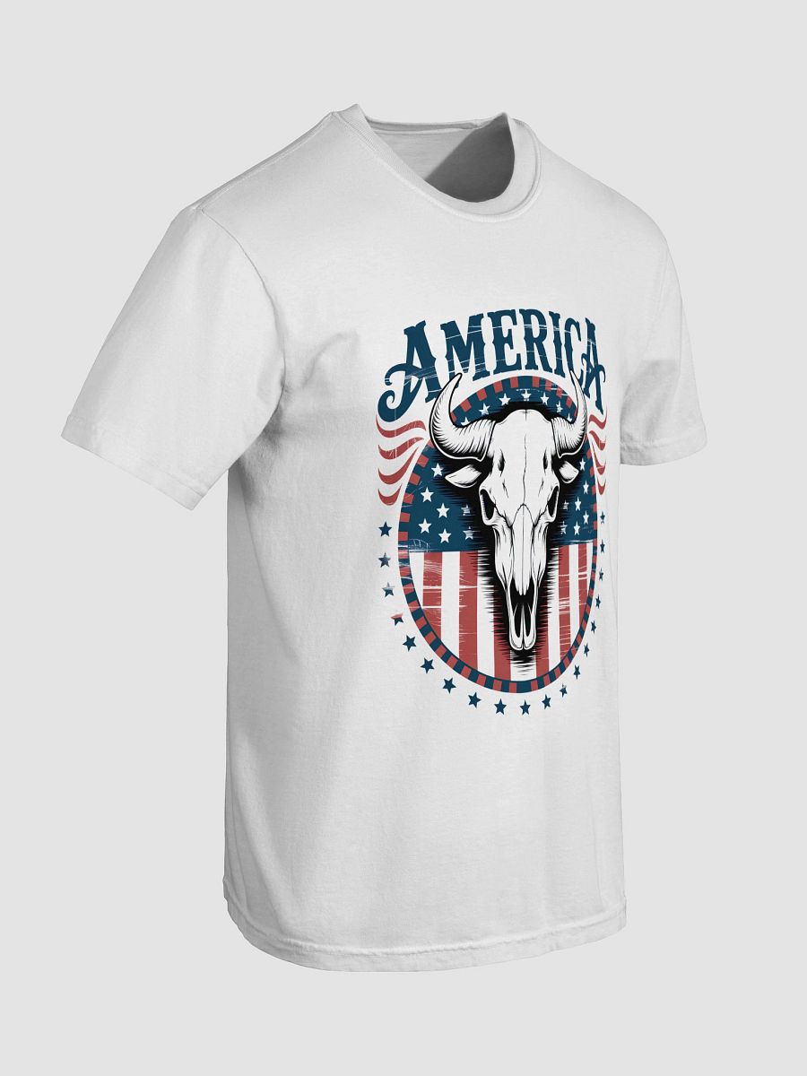 Patriotic Bull Skull Graphic Tee product image (111)