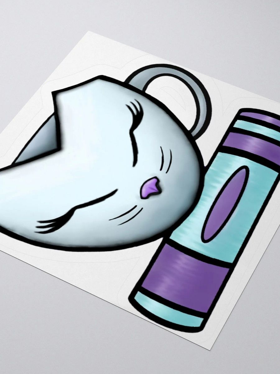 Cat Cup & Book | Sticker product image (3)
