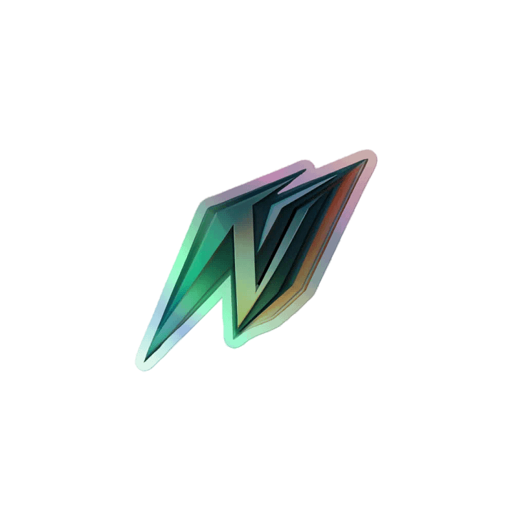 Holographic Sticker - Teal Logo product image (1)