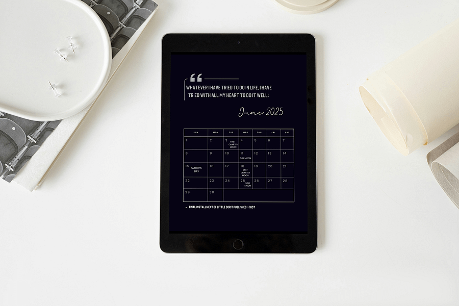 2025 Tablet Wallpaper Calendar: Charles Dickens Quotes product image (8)