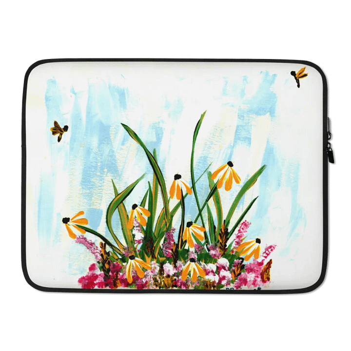 Dragonflies & Blooms Laptop Sleeve product image (2)