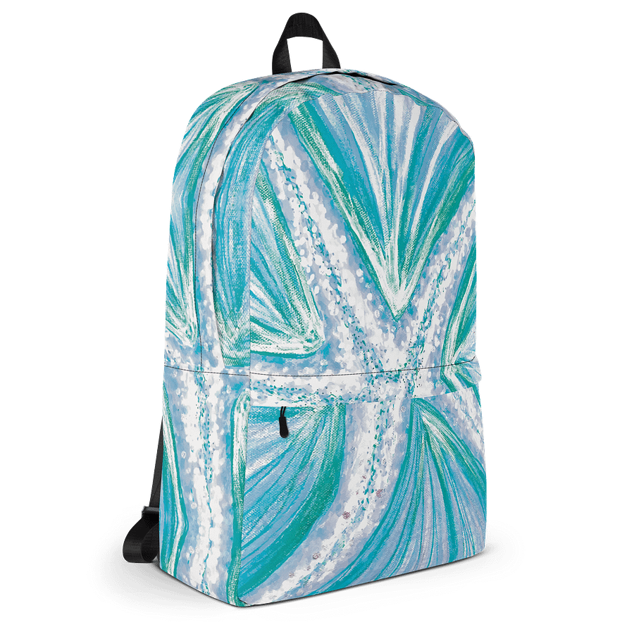Make Waves with Style | Bright Cyan Starfish Backpack by Monique Faella Designs™🎒 | by Monique Faella Designs™ product image (6)