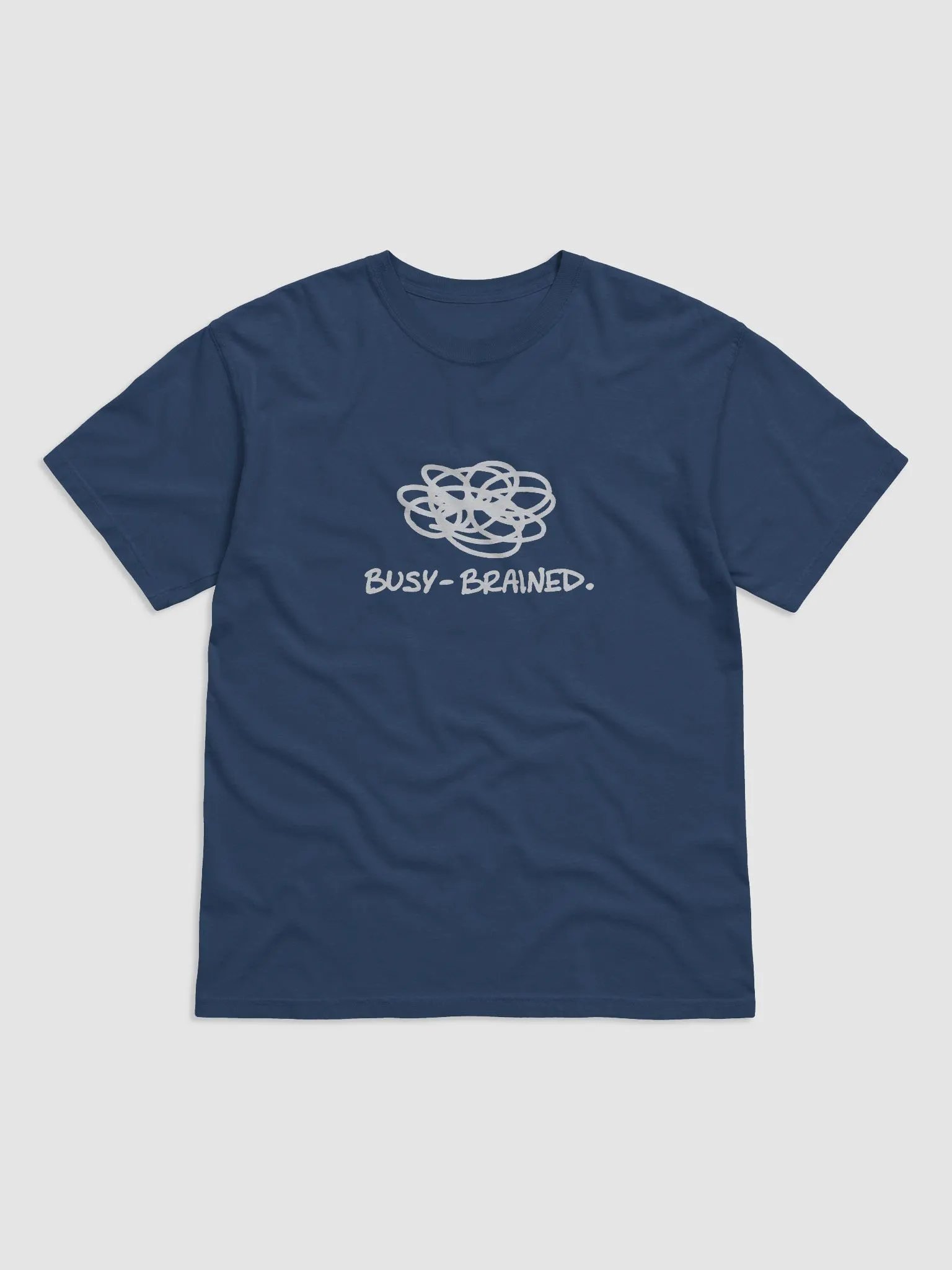 BUSY-BRAINED (white design) garment-dyed tee product image (26)