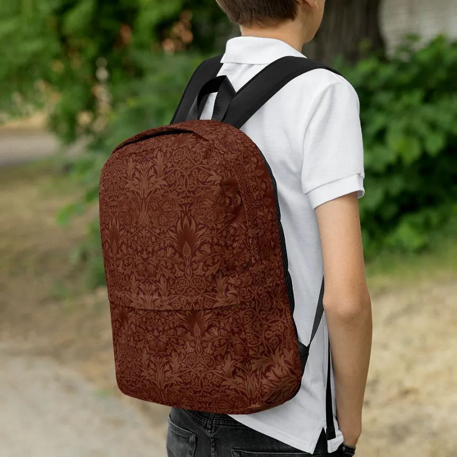 Burnt Orange Floral Design Back Pack product image (2)