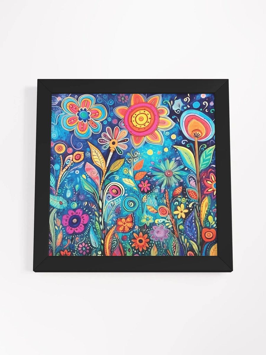 Colorful Flowers and Butterflies Whimsical Wall Art product image (4)