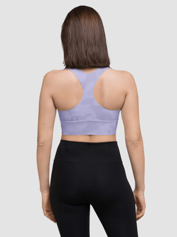 Longline Sports Bra - Violet Camo product image (2)