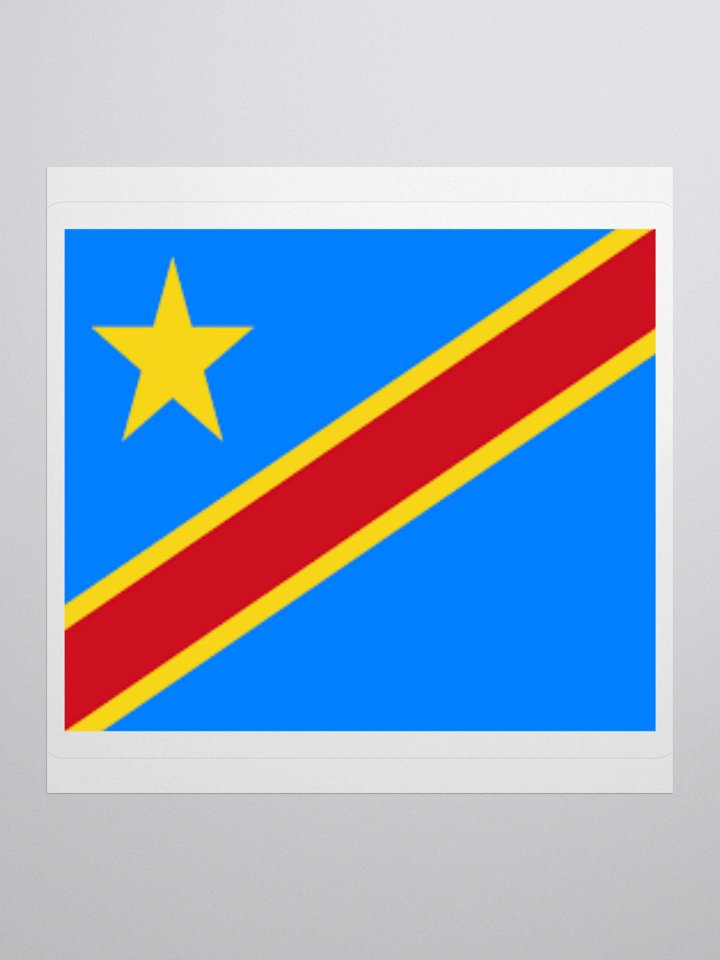 Democratic Republic of Congo Flag Sticker | Star Design | Durable Vinyl | 3 Sizes product image (2)