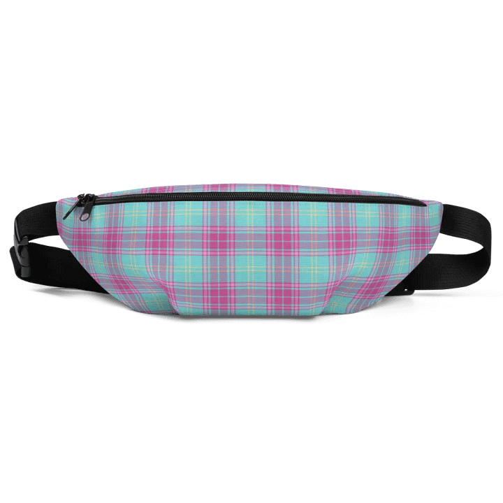 Hot Pink and Aqua Plaid Fanny Pack product image (2)