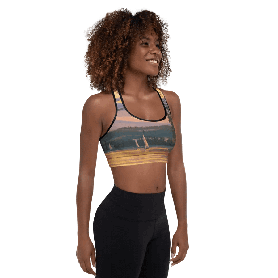 Sunset Lake Sailing, Sports Bra product image (4)