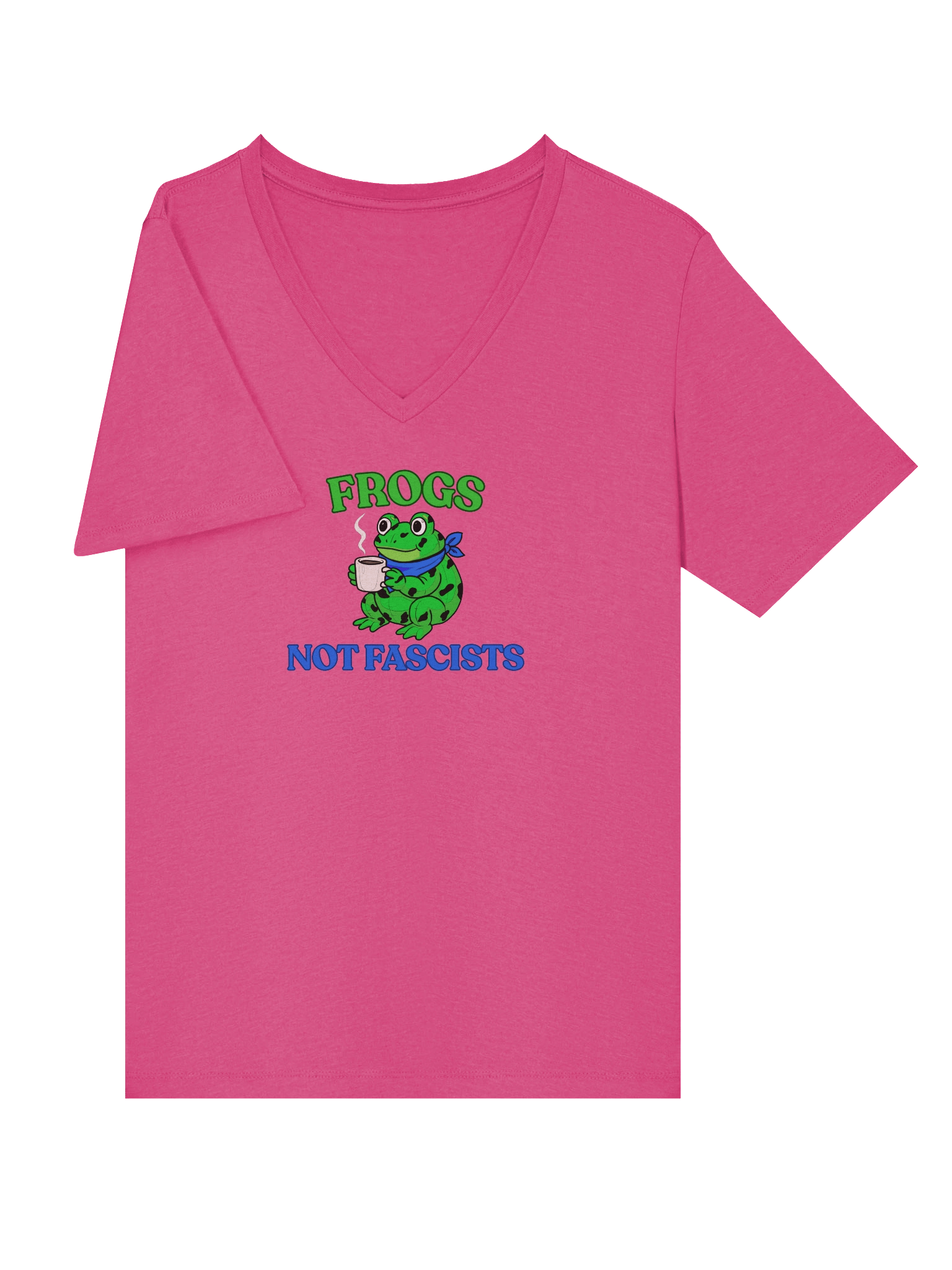 Frogs Not Fascists V-neck product image (36)