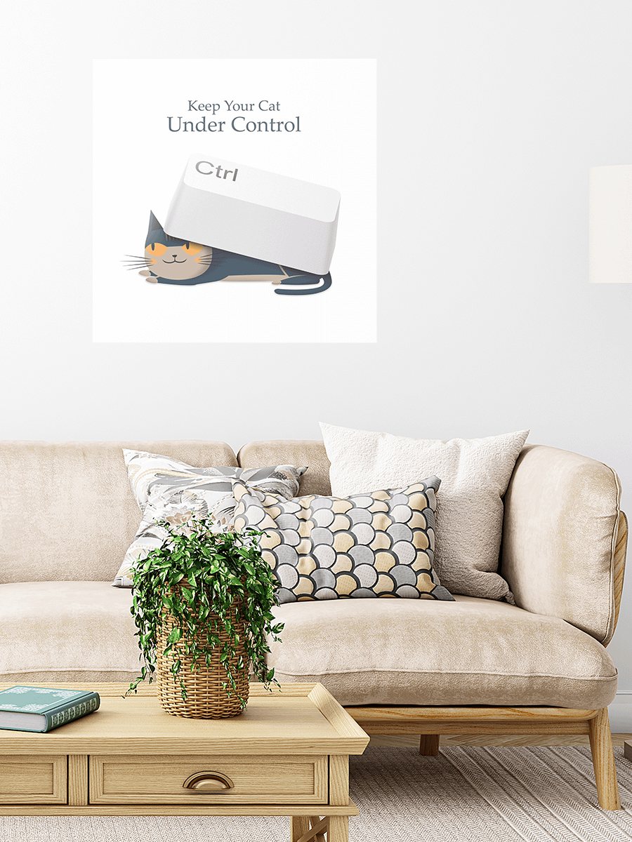 Keep Your Cat Under Control Art Print product image (6)
