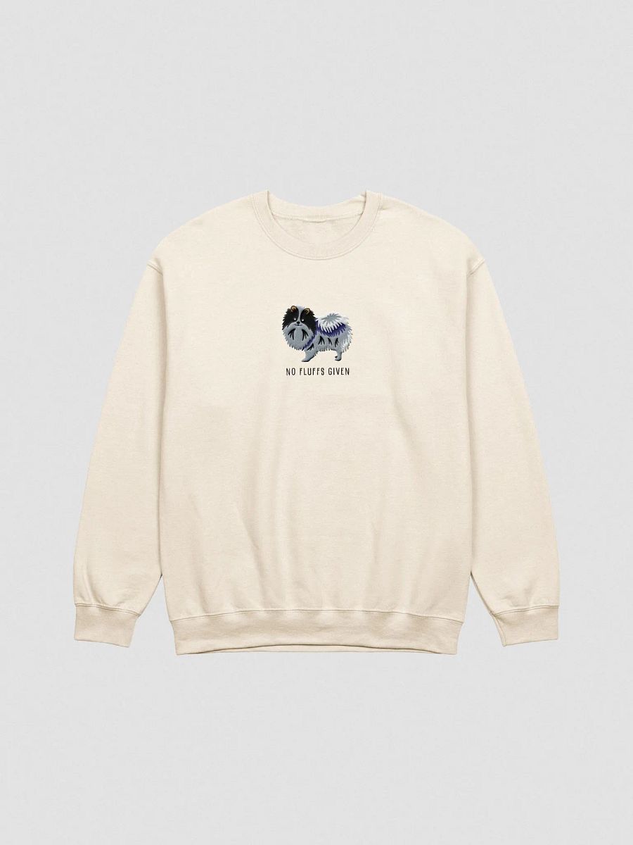 No Fluffs Given Sweatshirt (Embroidered) of a Pomeranian(Blue Merle) product image (4)