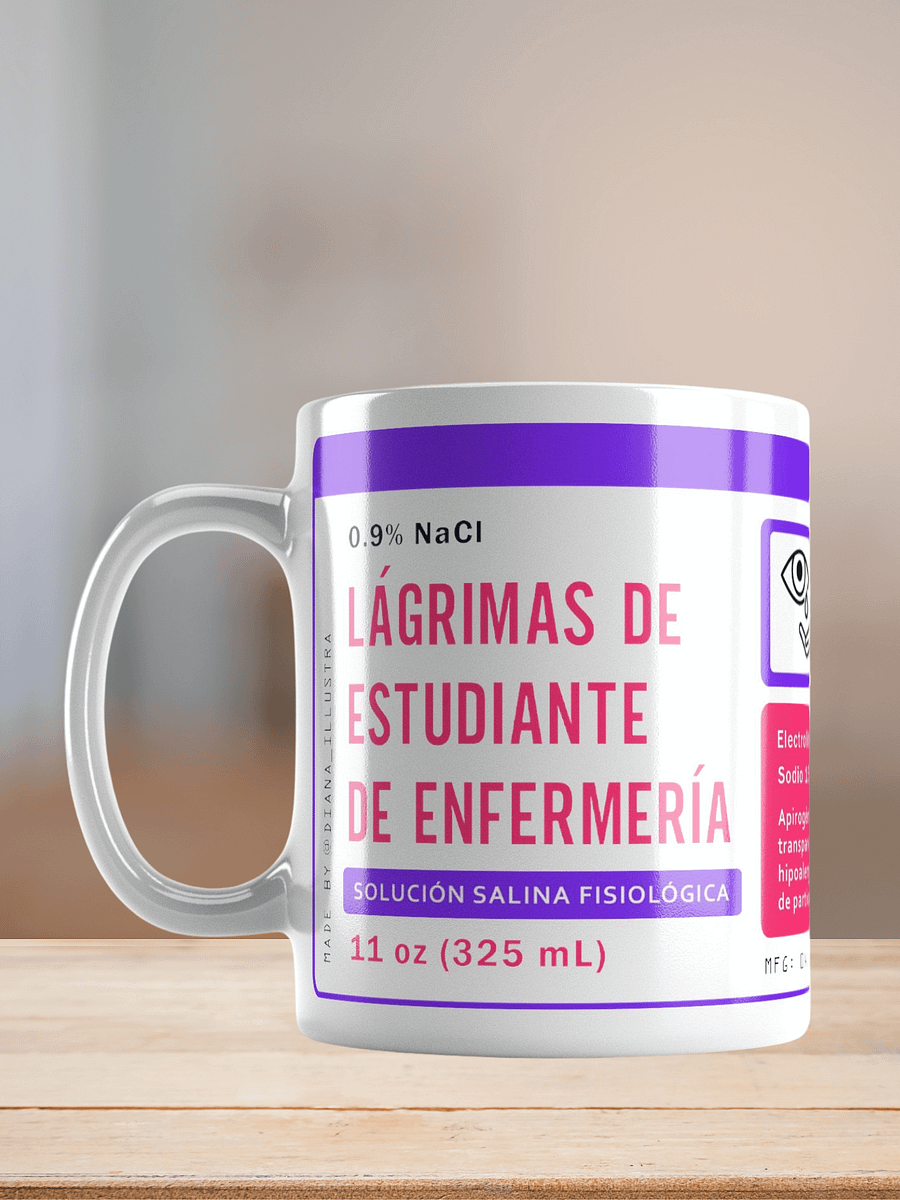 "Lágrimas de estudiante de enfermería" (SPANISH) Ceramic mug product image (7)
