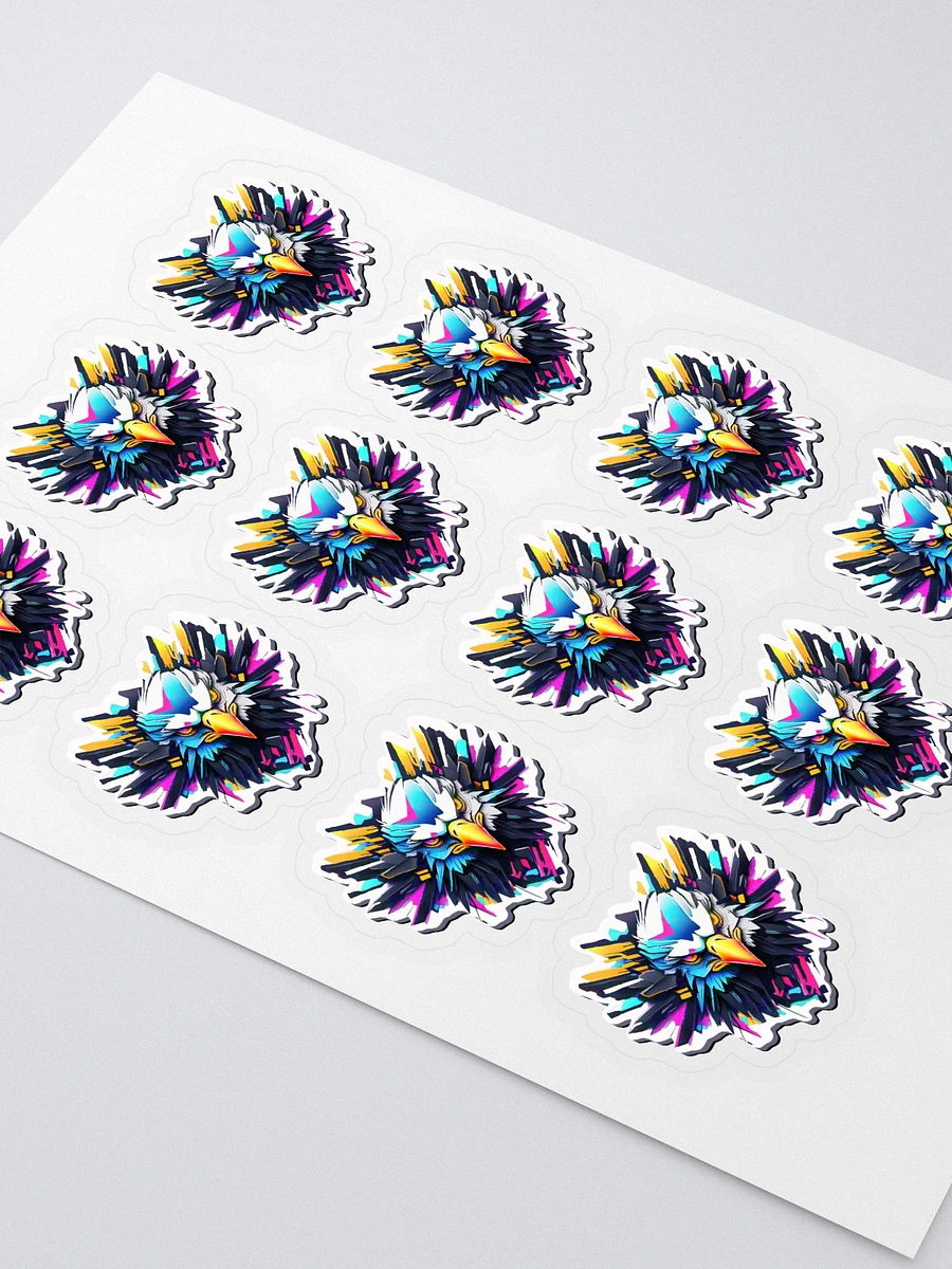 Bald Eagle, Heart-Shaped, Graffiti-Style Sticker Set of 12 product image (3)