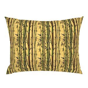 Seamless Pattern - Bamboo in Green and Brown on Yellow product image (6)