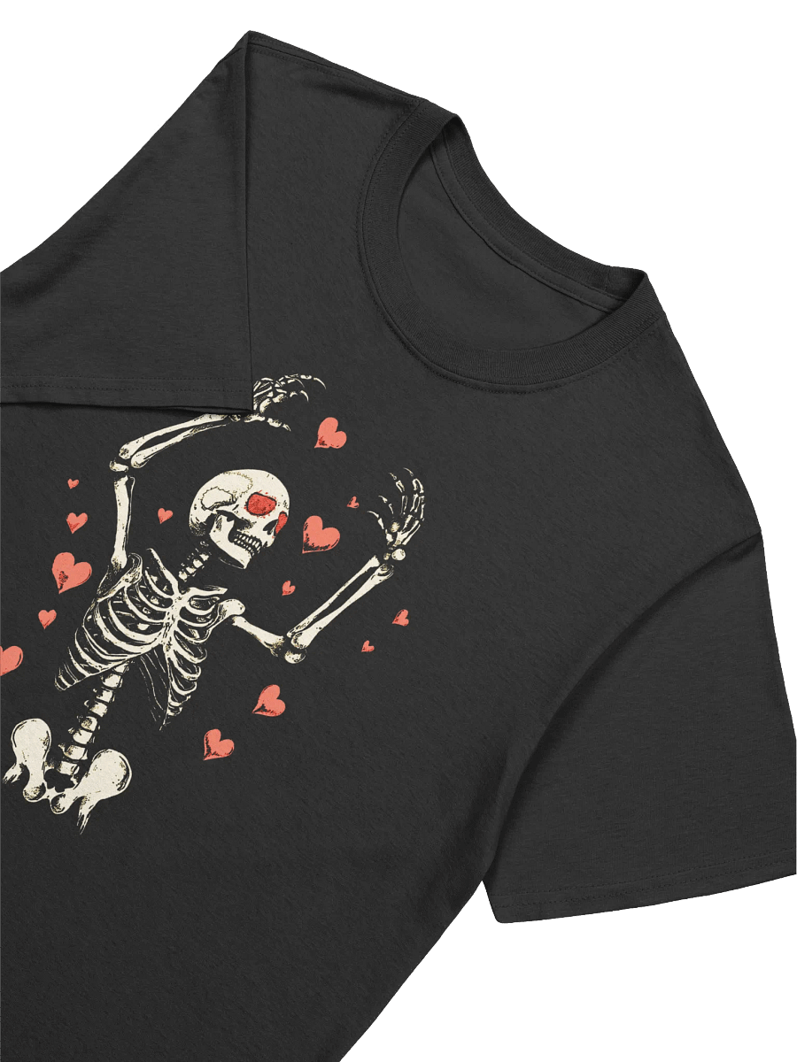 Skeleton and Hearts Valentine’s Day Unisex T-Shirt product image (3)