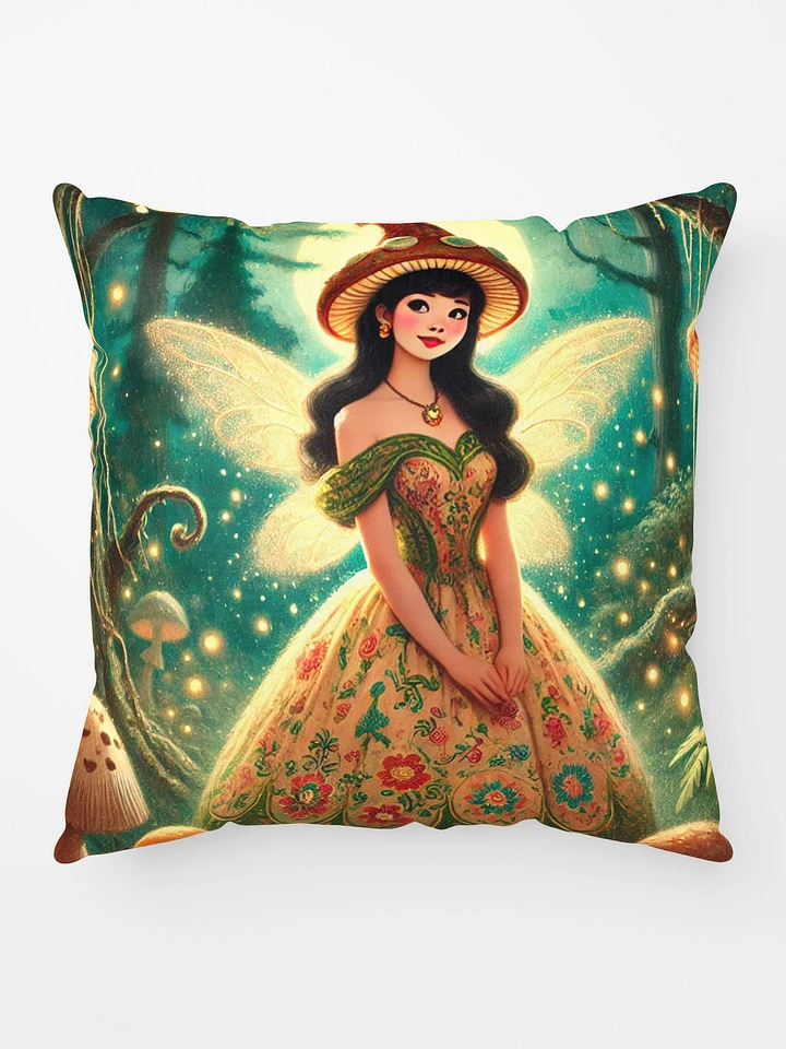 Mushroom Fairy in Enchanted Forest Pillow product image (1)