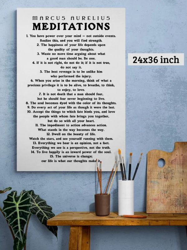 Marcus Aurelius Meditations Matte Paper Poster White product image (2)