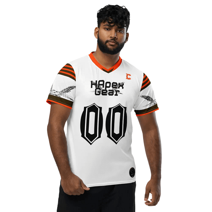 Uncle Buck - White - Recycled Unisex Sports Jersey - Black HApex Gear Black Logo product image (1)