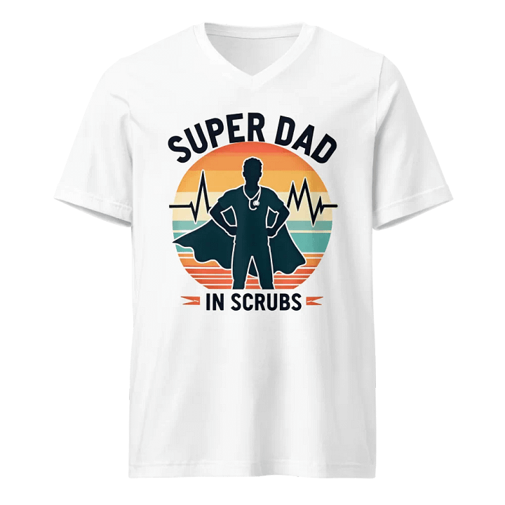 Super Dad in Scrubs Graphic V-Neck Tee product image (1)
