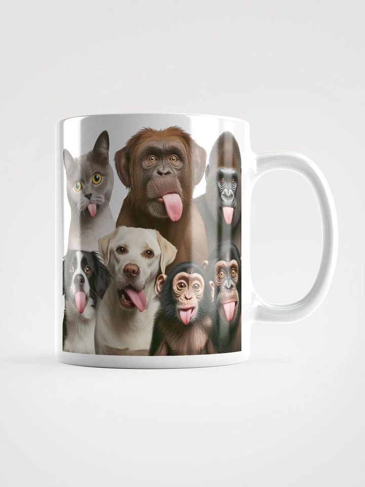 Rude Animal Group #Humorous Glossy Mug - White product image (1)
