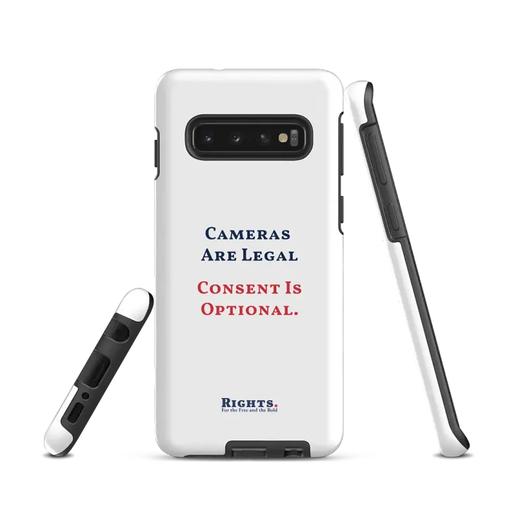 Cameras Are Legal Consent Is Optional. Samsung® Tough Case in White product image (1)