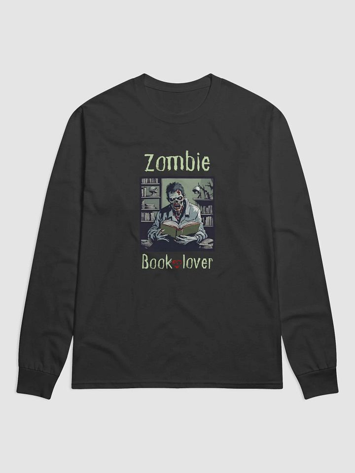 Zombie Book Lover Man Long Sleeve Shirt product image (1)