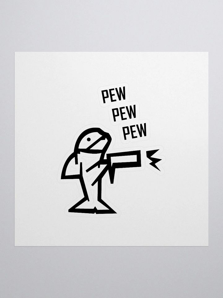 SHARK Pew Pew Pew Sticker product image (1)