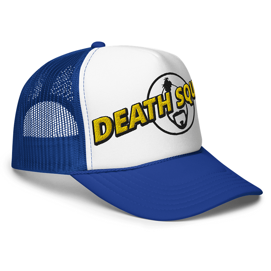 Death Squad Superhero Embroidered Trucker Hat Light product image (24)