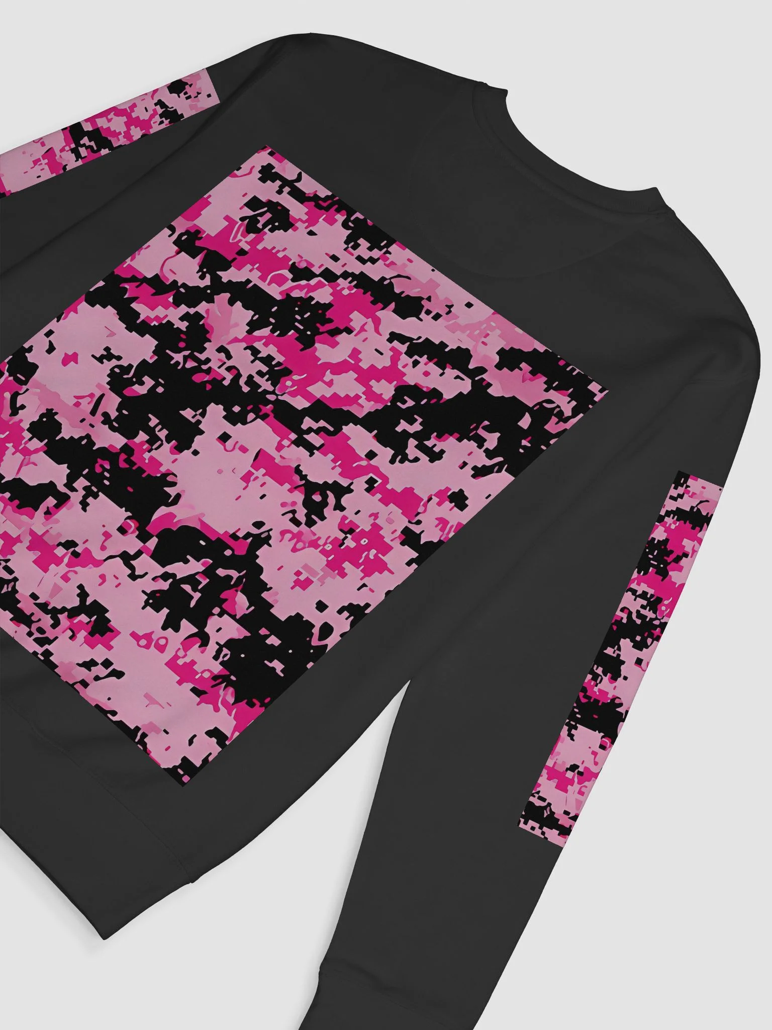 Pixelated Pink Camo Sweatshirt product image (8)