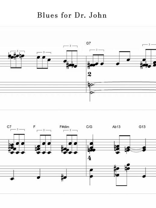 Blues for Dr. John - Piano sheet music product image (1)