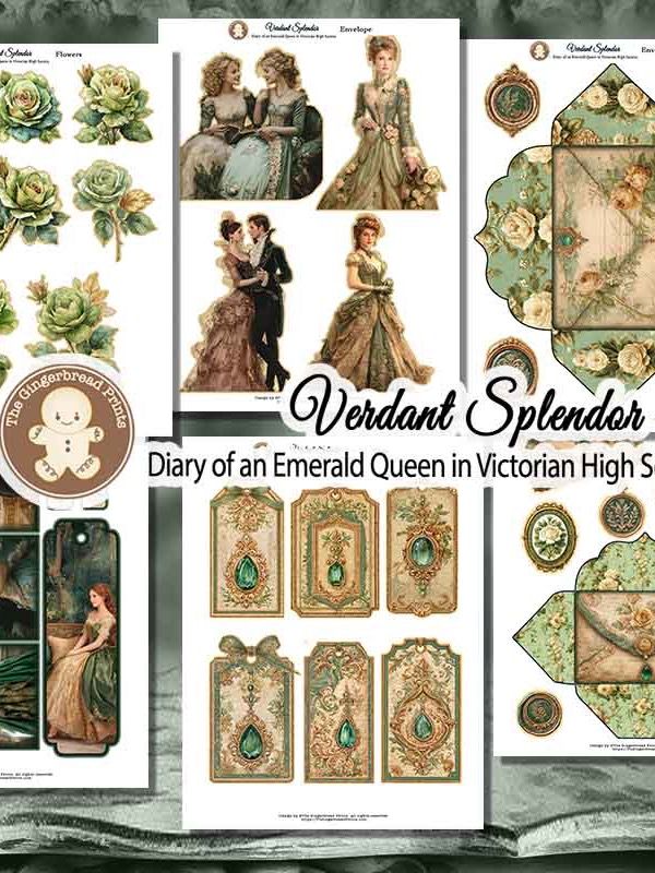 Verdant Splendor - Diary of an Emerald Queen Journal Digital Download product image (8)