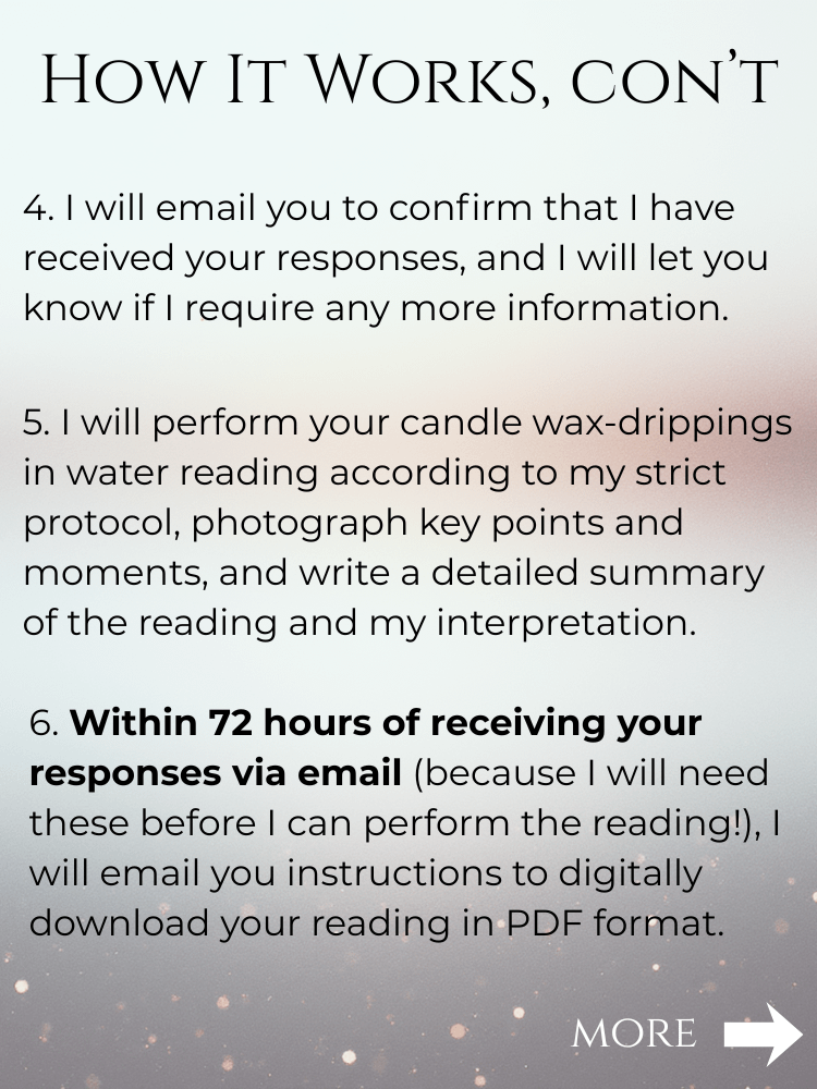 Vesta Candle Wax-Drippings in Water Reading | Message From the Universe product image (5)