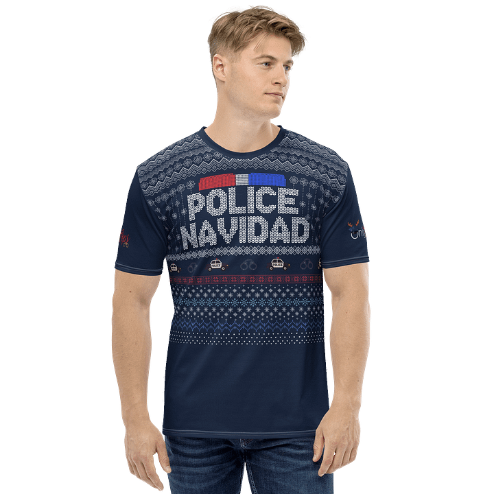 Festive Police Navidad All-Over Print Tee product image (1)