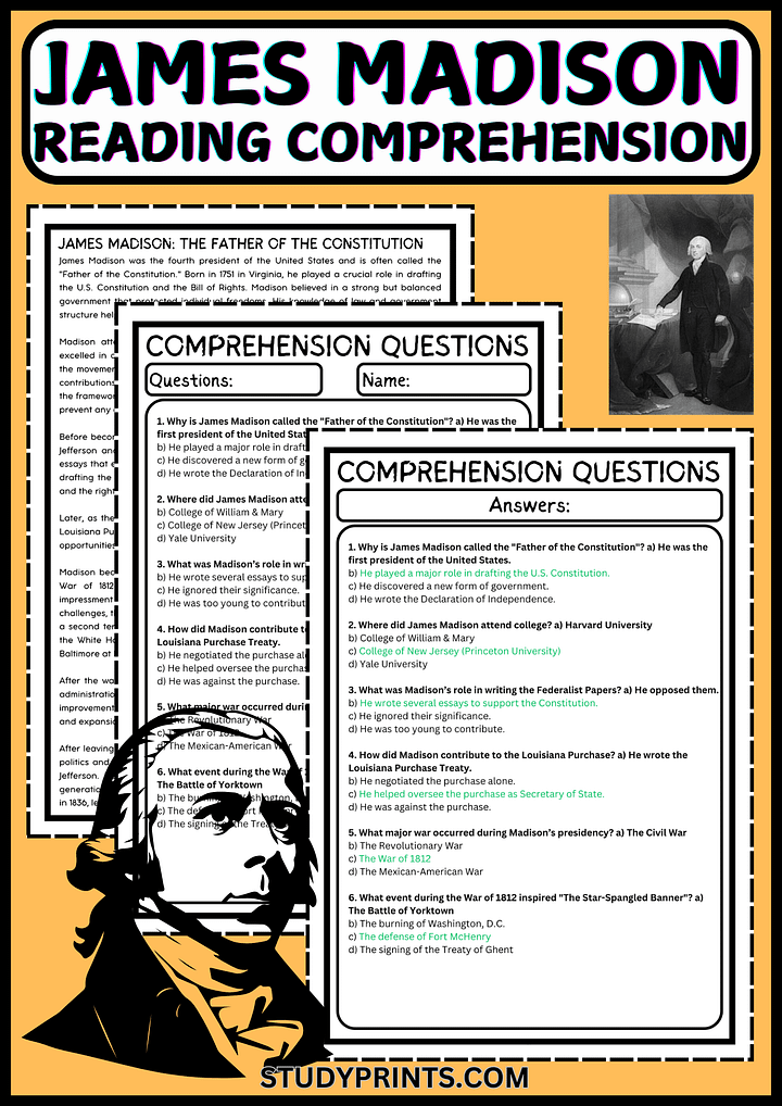 james madison reading comprehension pdf product image (1)