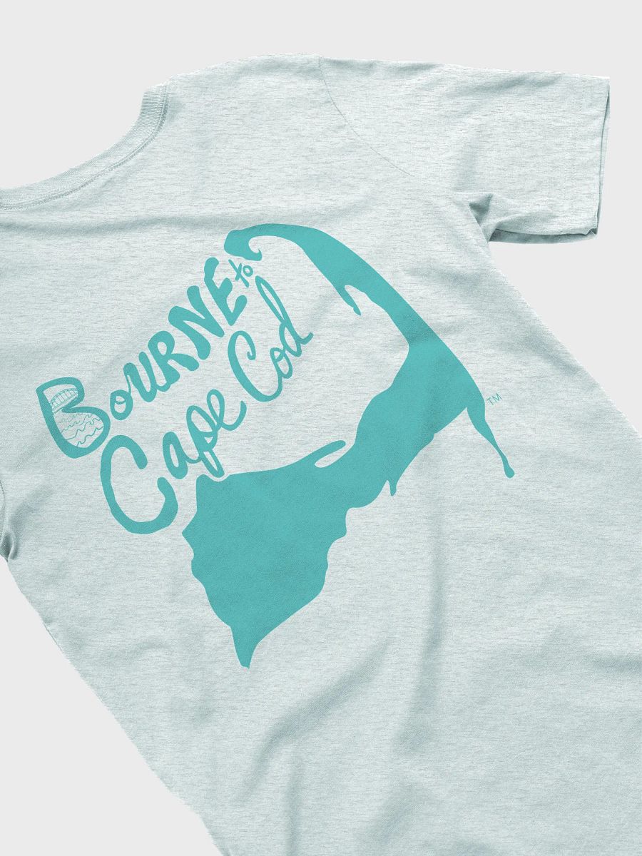 Men's | BOURNE to Cape Cod™ | Supersoft T-Shirt by Bella+Canvas | Deep Turquoise Logo on Light Neutrals product image (40)