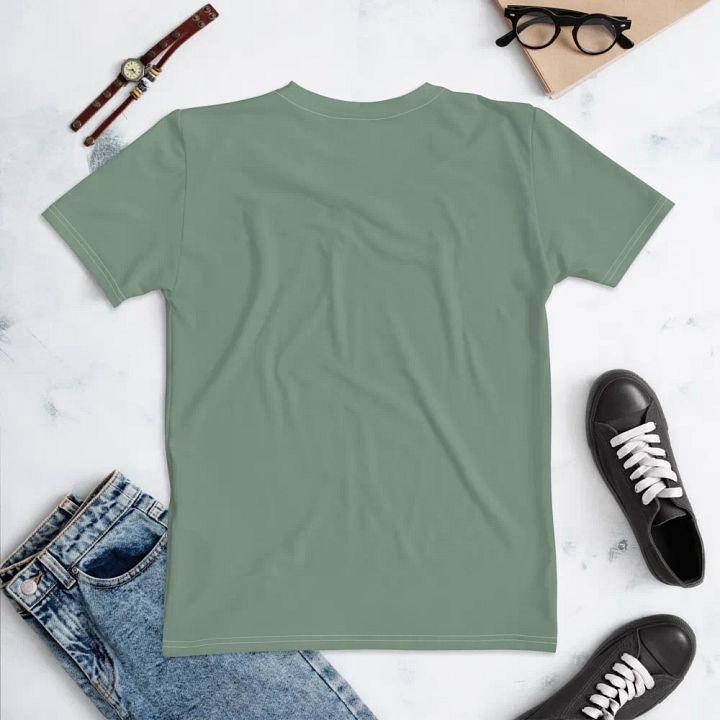 Plain Medium Sage Green Soft Summer Women's Crewneck Polyester Heavyweight Premium T-Shirt by Treasure Pie product image (2)