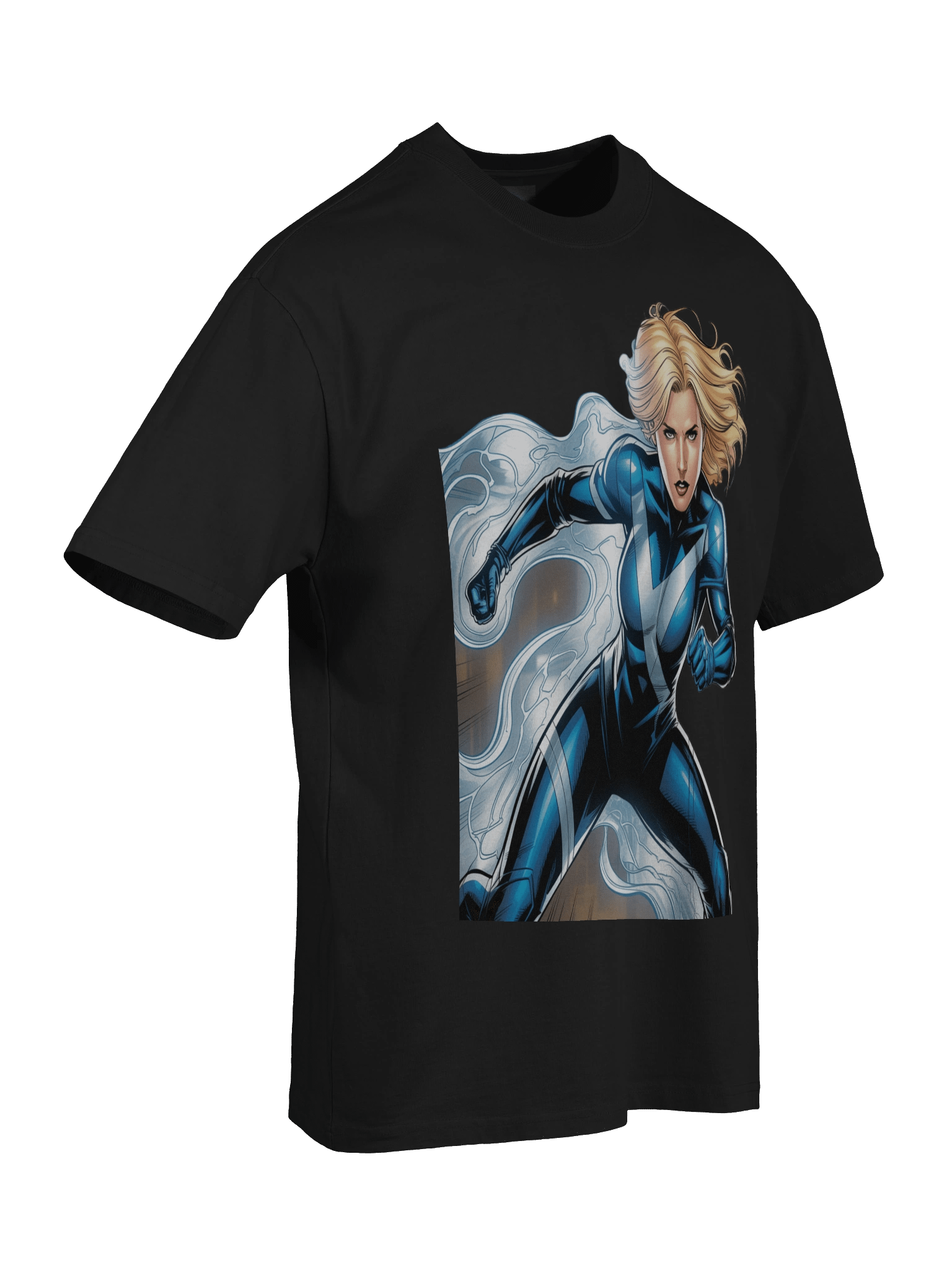 Invisible Woman Ethereal Surge Oversized Faded T-Shirt – Phantom Power Pulse product image (8)