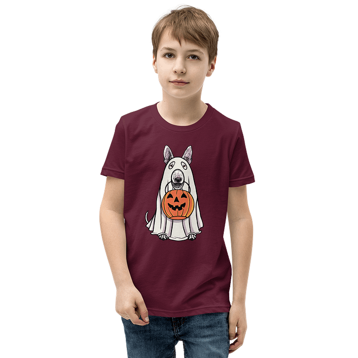 Halloween English Bull Terrier(White) Youth T-Shirt product image (17)