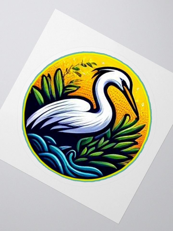 Ethereal Heron Kiss Cut Stickers product image (2)