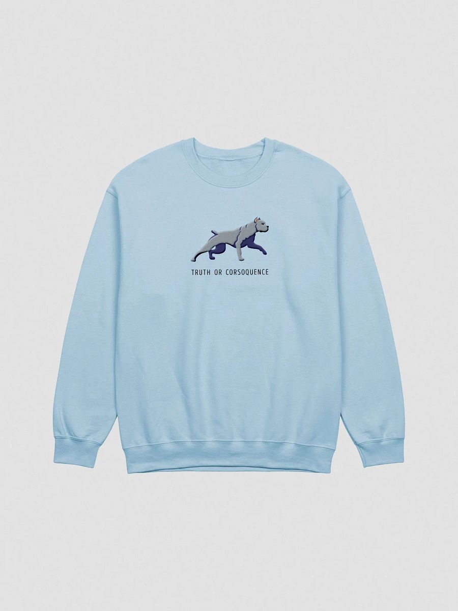 Truth or Corsoquence Sweatshirt (Embroidered) of a Cane Corso(Blue) product image (4)
