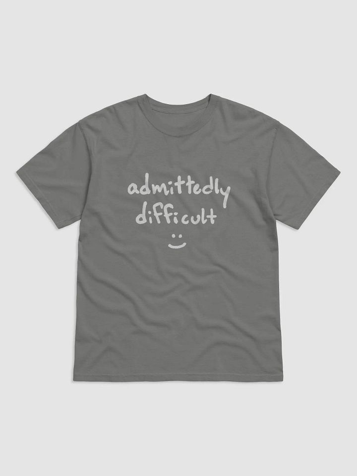 admittedly difficult (white) garment-dyed tee product image (1)