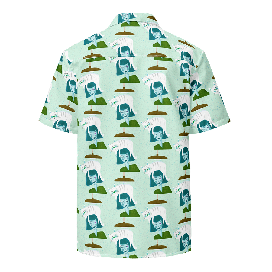 Cat Lady Hawaiian Shirt - Mint Green product image (2)