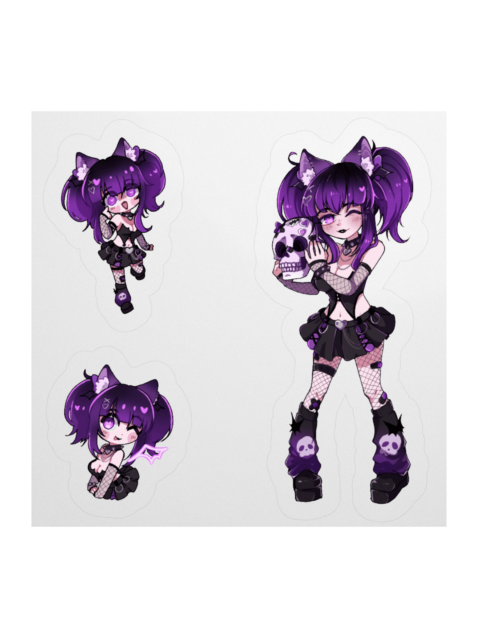 Mini Cheebs: Chibi ShyHexed Kiss Cut Stickers product image (3)