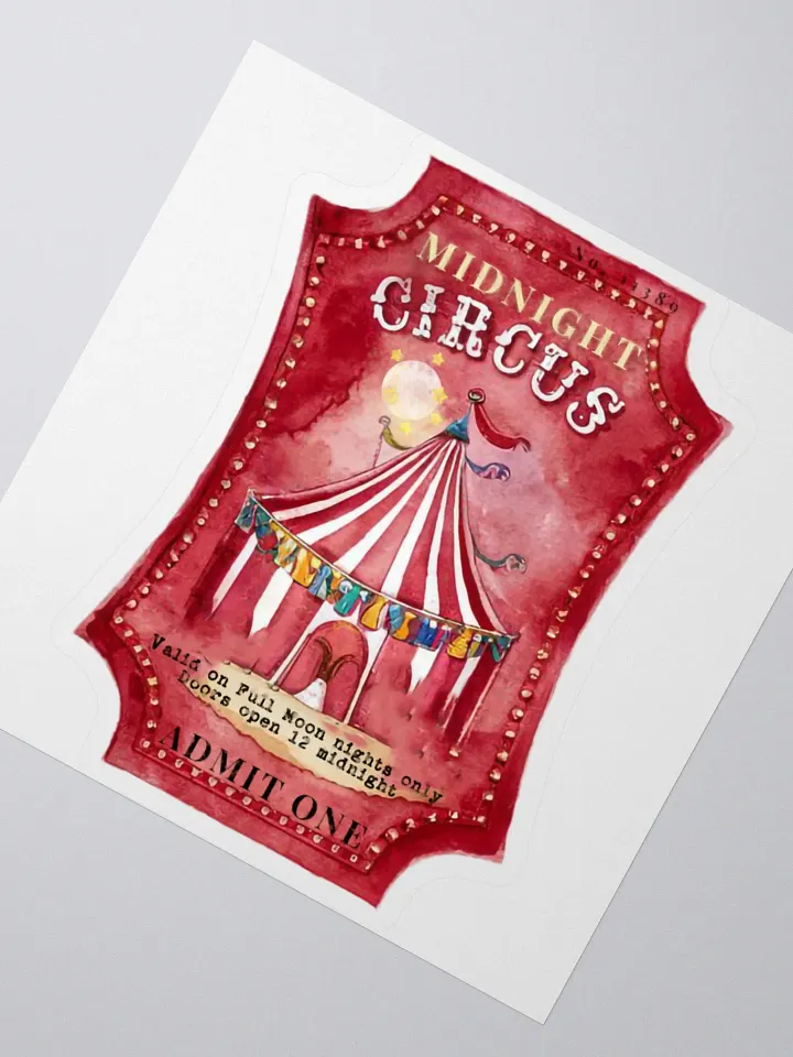 Midnight Circus Ticket Kiss Cut Sticker product image (2)
